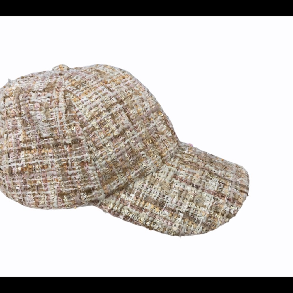 Beautiful Tweed Pink Fashion Baseball Hat 🌸